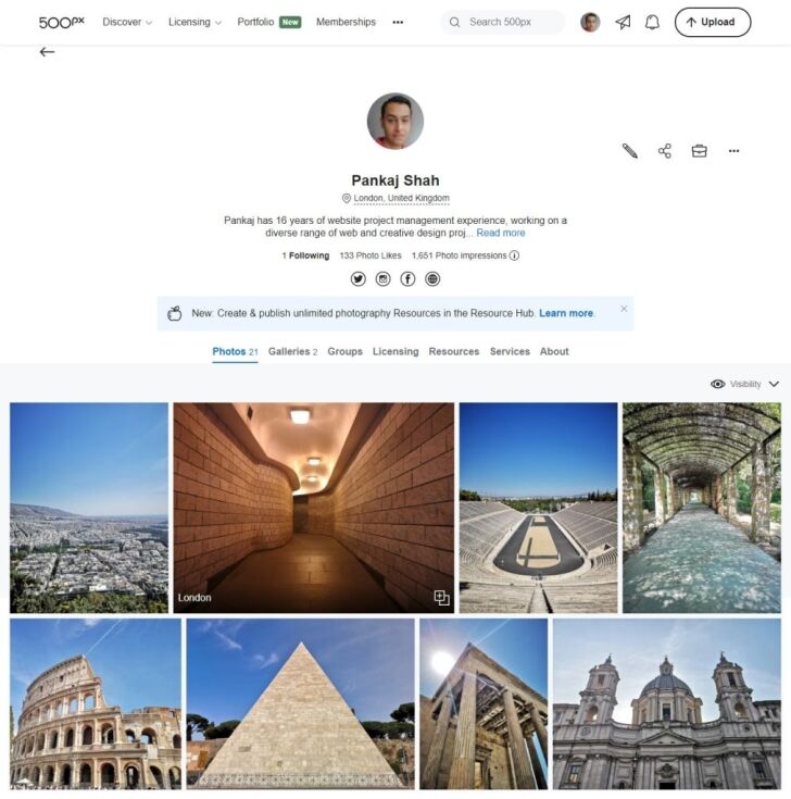 DCP Web Designers 500px Profile