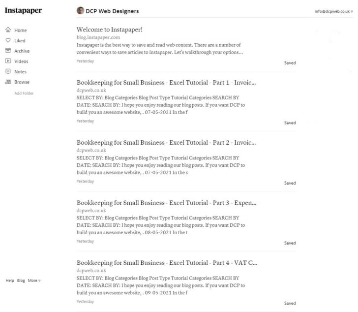 DCP Web Designers InstaPaper Profile
