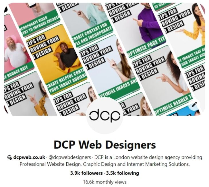 DCP Web Designers Pinterest Profile