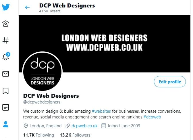 DCP Web Designers Twitter Profile