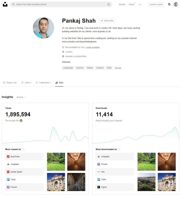 DCP Web Designers Unsplash Profile