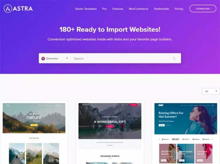 Astra Theme Demos