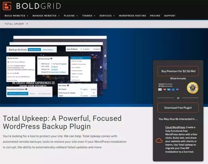 BoldGrid Backup Plugin