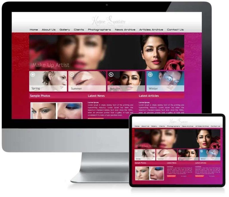 Nadine Suddaby - Personal Custom Website Design