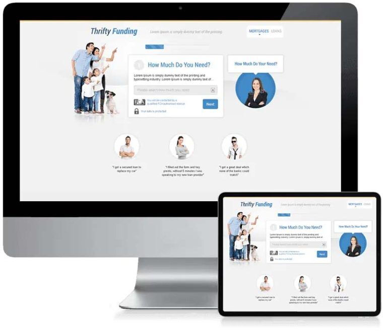 Thrifty Funding - Lead Generation Web Design