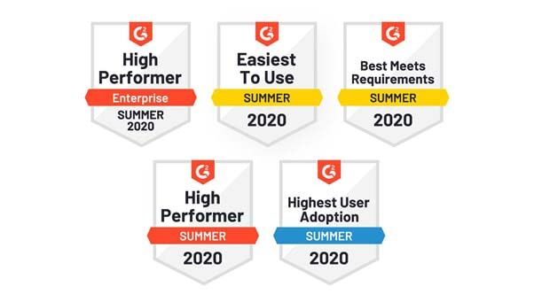 G2 award badges