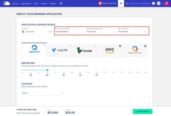 Managed App, Managed Server, and Project
