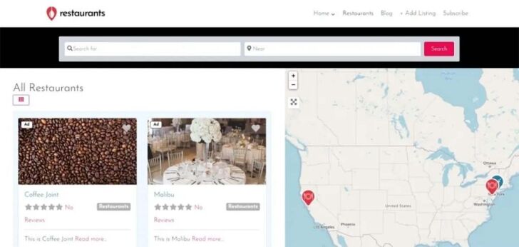 GeoDirectory ad zone