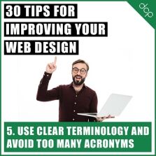 5. Use clear terminology and avoid too many acronyms