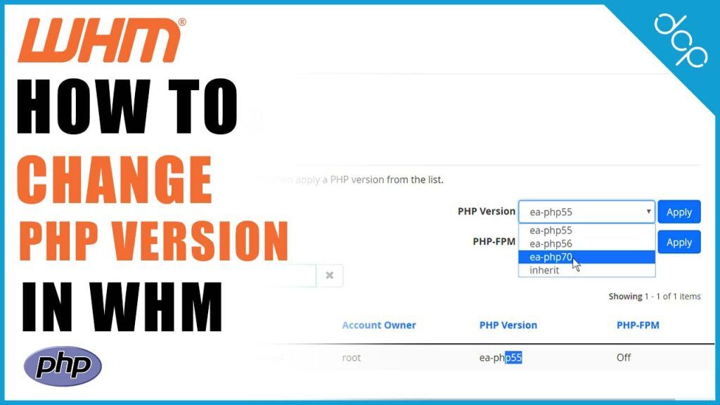How to switch PHP5 to PHP7 using WHM tutorial