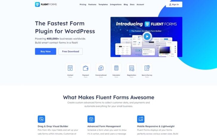 Fluent Forms - Fast and Fluent Form Building