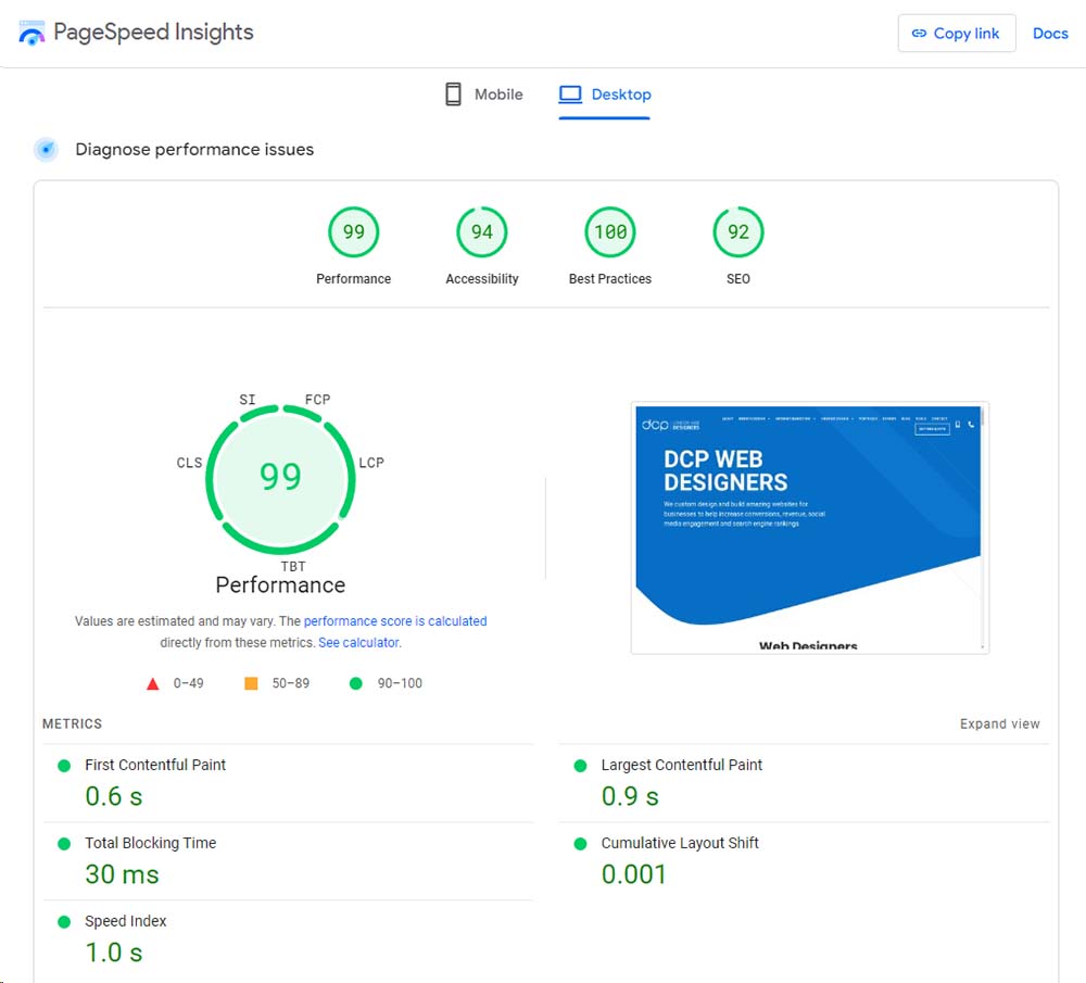 Google Page Speed Insights