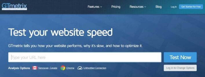 Test your site speed using tools like GTmetrix and Google PageSpeed Insights​