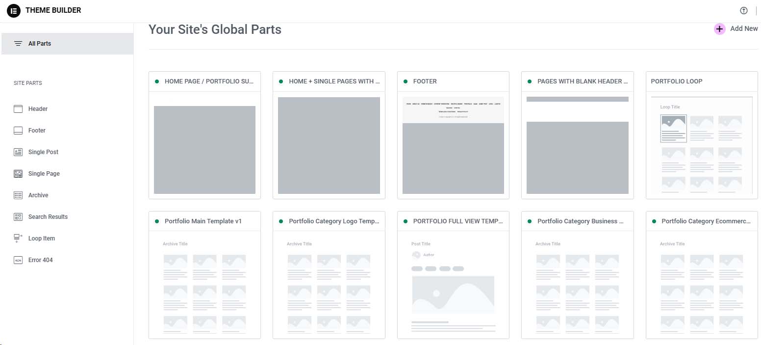 2. Utilise Elementor’s Theme Builder​
