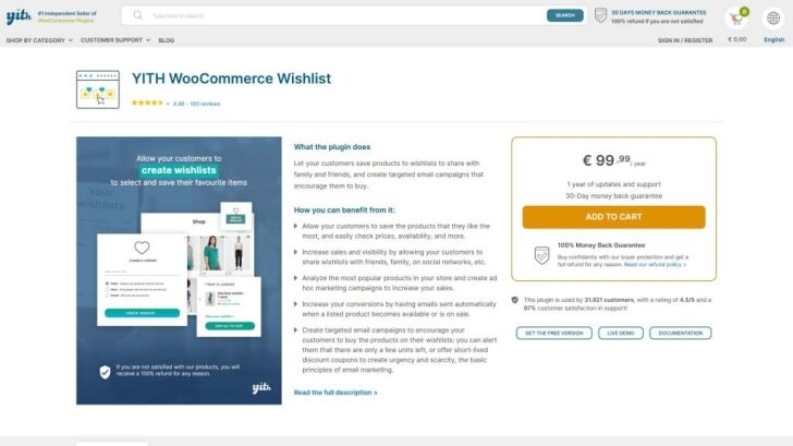 YITH WooCommerce Wishlist