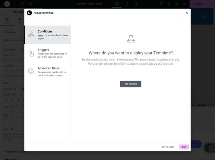 Elementor Pop Up