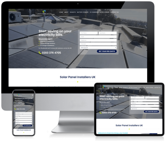 High converting landing page design London built for Google Ads and PPC campaigns to generate quality business leads