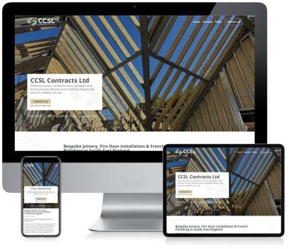 CCSL Contractors WordPress Website Design on Desktop, Tablet and Mobile
