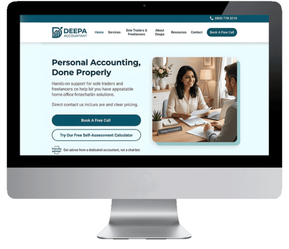 Mobile responsive accountant website design with fast loading performance