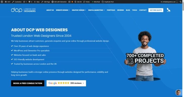DCP Web Designers London WordPress web design agency