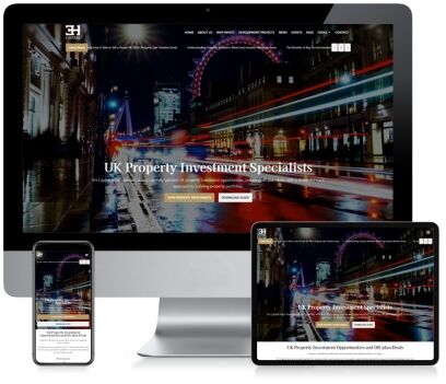 EH Capital WordPress Website Design on Desktop, Tablet and Mobile