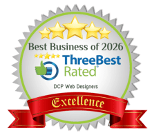 ThreeBestRated Top 3 Website Designers in London 2026 award for DCP Web Designers
