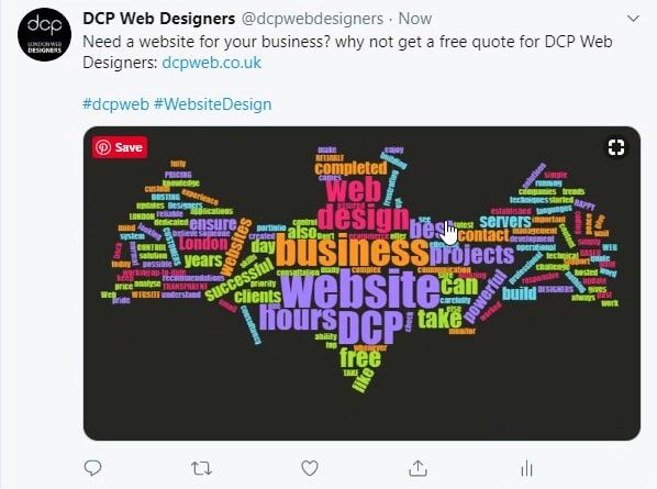 Example post on Twitter