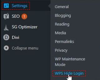 wps hide login settings