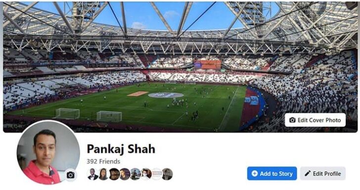 Example Facebook Personal Page Profile Image