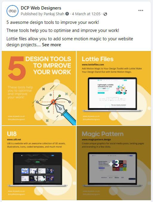 Example Facebook Multiple Image Post