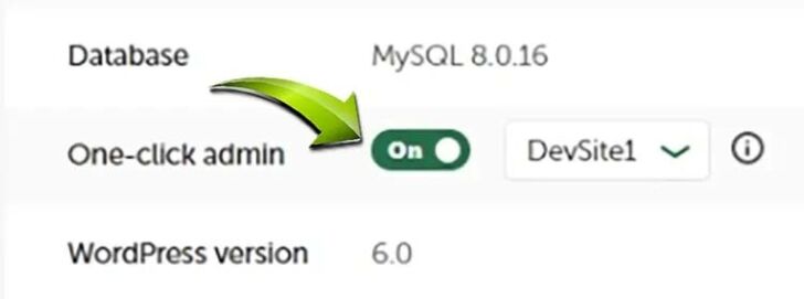 Enable one-click admin access