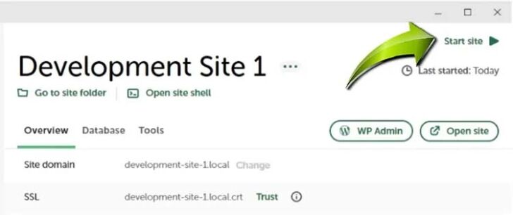 Start WordPress Site