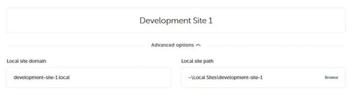 Enter a name for your website project