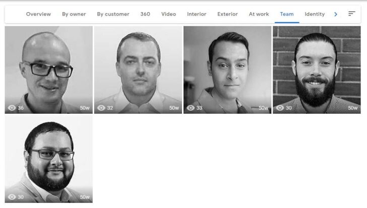Example Google My Business Team Member Images