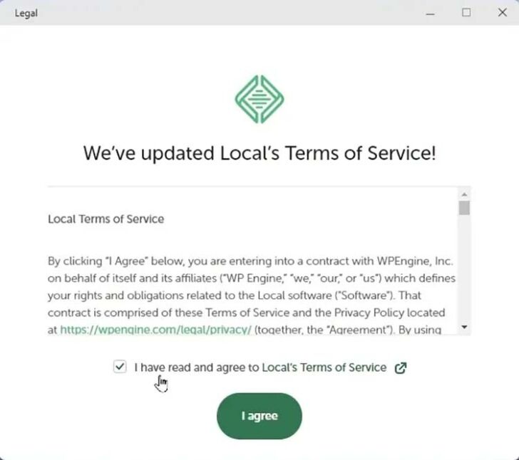 Step 4 - Local Pro Flywheel Accept Terms of Use
