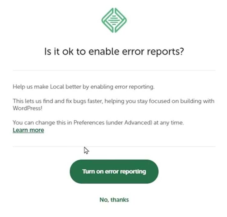 Step 5 - Local Pro Flywheel Error Reporting
