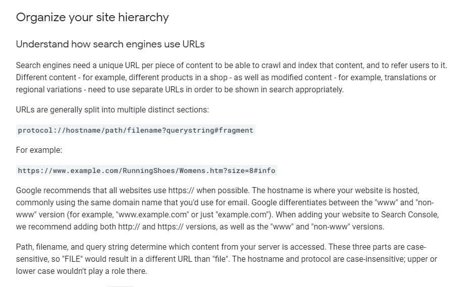 Understand how search engines use URLs