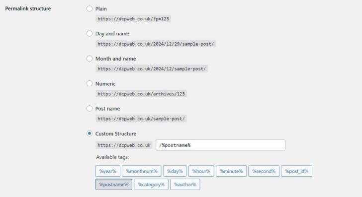 3. Configure Permalinks for Clean URLs​
