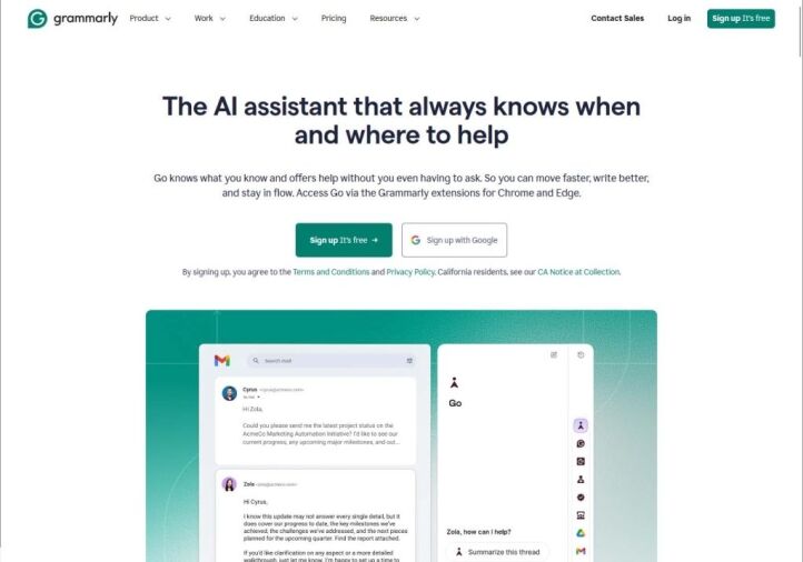 grammarly go ai assistant