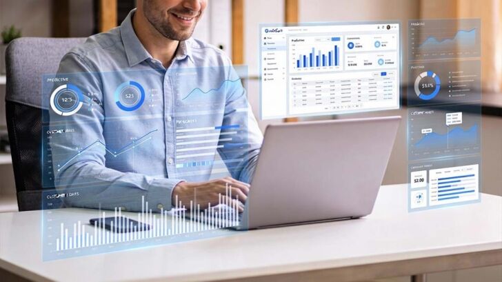 AI-driven analytics dashboards helping small business owners make smarter decisions using predictive insights and data visualisation