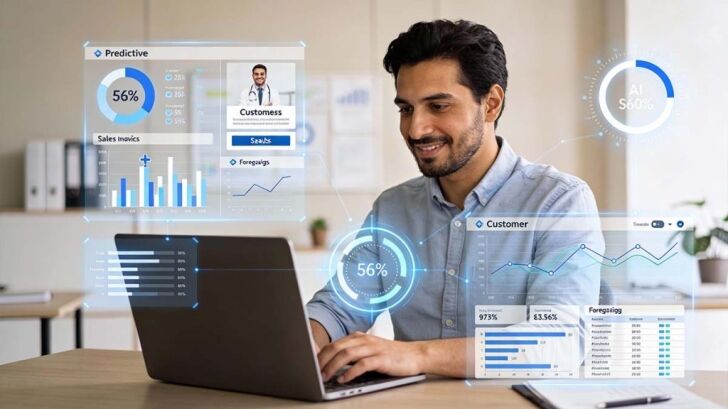Small business owner confidently adopting AI tools as barriers to AI adoption are removed through simple and affordable technology