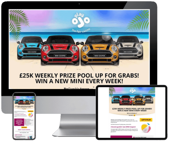 Responsive email newsletter design for businesses using mobile friendly layouts and structured email marketing content