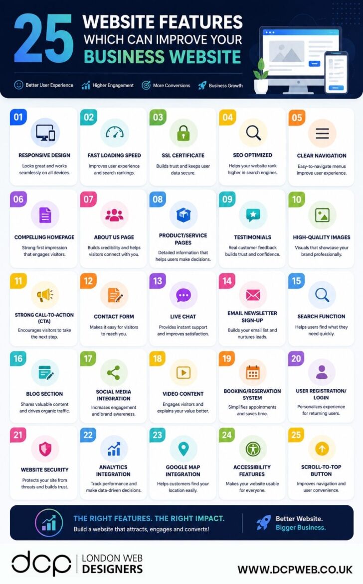 25 Website Features That Can Improve Your Business Website