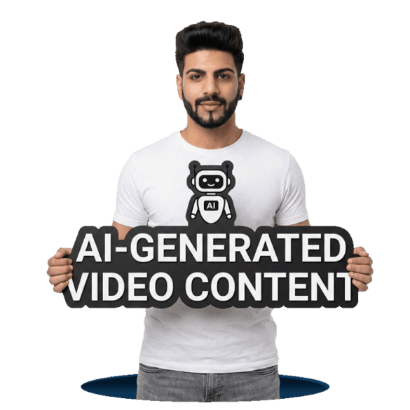 AI generated video content services creating engaging marketing videos, animations and business content using AI technology