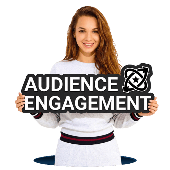 Audience engagement services helping businesses increase social media interactions, followers and customer relationships