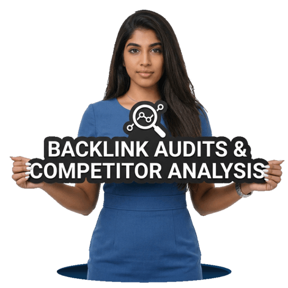 Backlink audit and competitor analysis services identifying link opportunities, harmful backlinks and SEO growth strategies