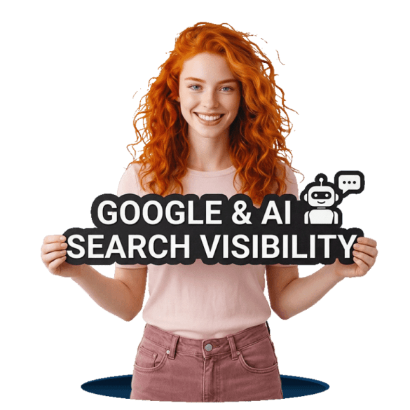 Google and AI search visibility SEO services improving website performance across Google Search, ChatGPT, Claude, Gemini and Perplexity AI results
