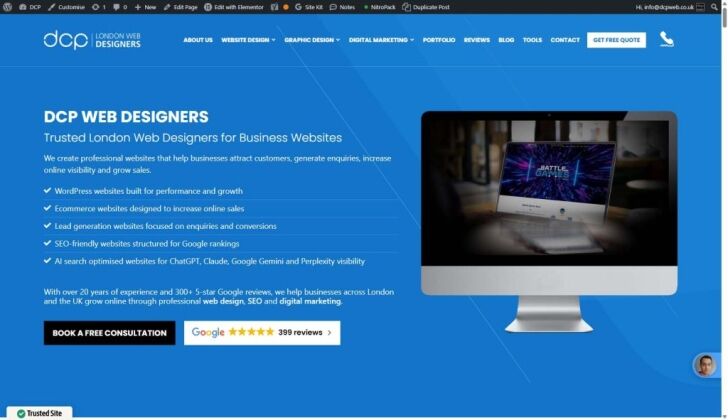 Flexible WordPress website design for London businesses